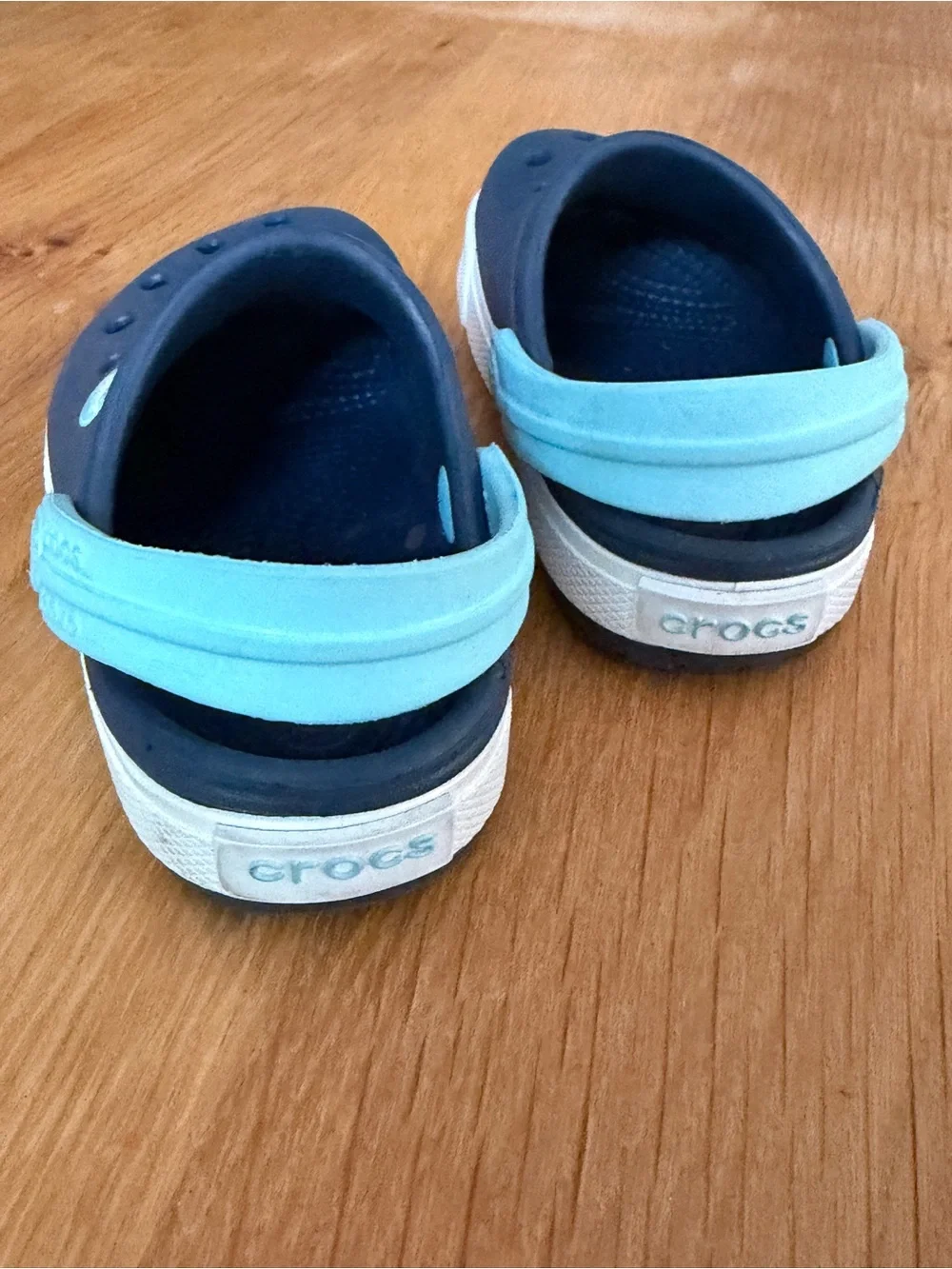 Crocs toddler Navy and Light Blue Clog Sandals